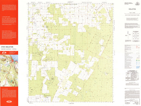 2734 Holleton 1:100k Topographic Map