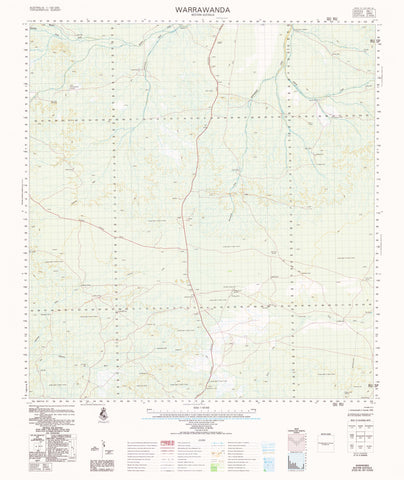 2850 Warrawanda 1:100k Topographic Map