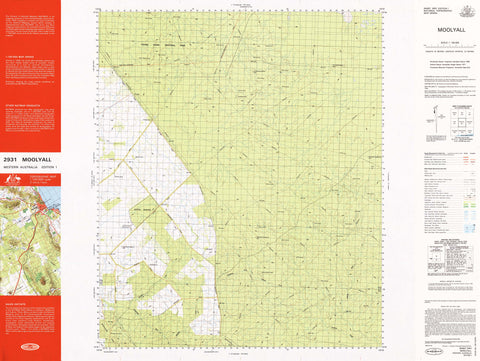 2931 Moolyall 1:100k Topographic Map