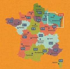 France Alsace, Lorraine 516  Michelin Map