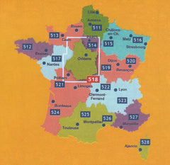 France Central France 518 Michelin Map