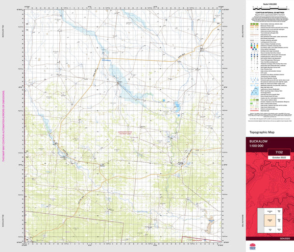 Buckalow 7132 Topographic Map 1:100k