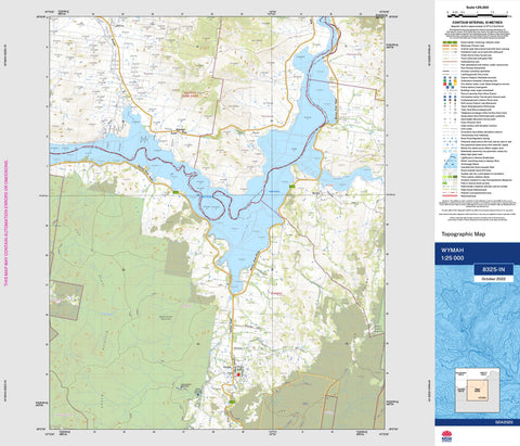 Wymah 8325-1N Topographic Map 1:25k