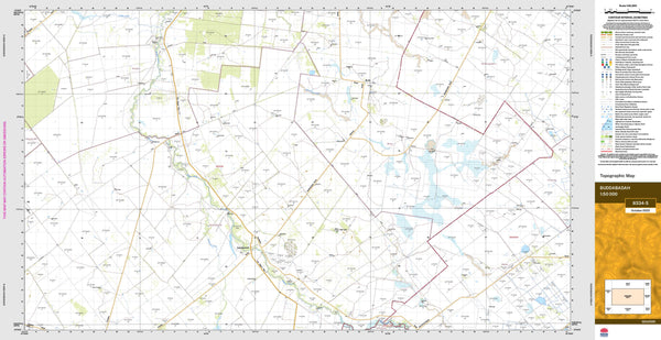 Buddabadah 8334-S Topographic Map 1:50k