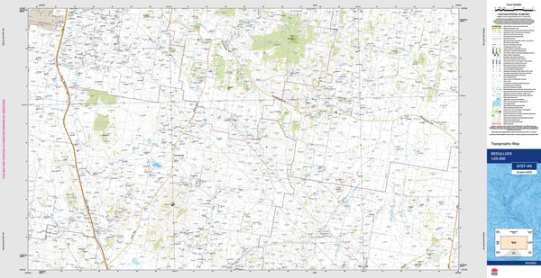 Bedulluck 8727-4N Topographic Map 1:25k