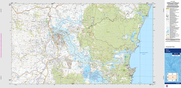 Bega 8824-1S Topographic Map 1:25k