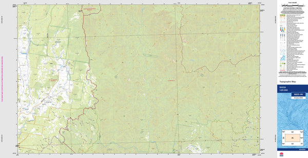 Badja 8825-4N Topographic Map 1:25k