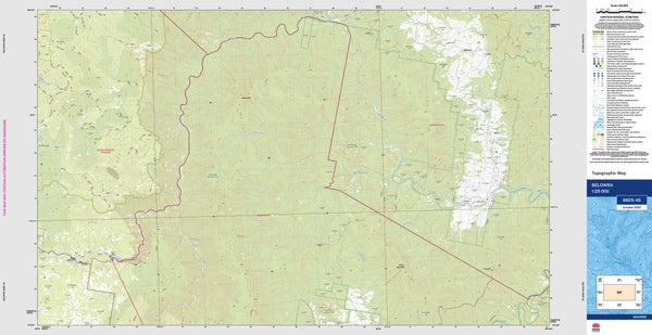 Belowra 8825-4S Topographic Map 1:25k