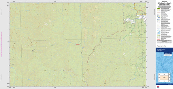 Bendethera 8826-2S Topographic Map 1:25k