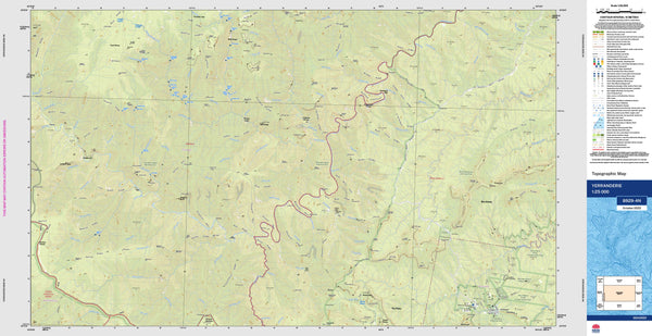 Yerranderie 8929-4N Topographic Map 1:25k