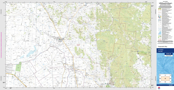 Attunga 9036-2S Topographic Map 1:25k