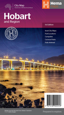 Hobart & Region map by Hema Maps
