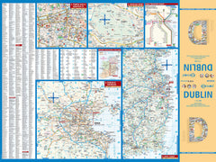 Dublin Borch Folded Laminated Map