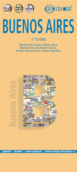 Buenos Aires Borch Folded Laminated Map