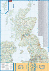 Great Britain Borch Folded Laminated Map
