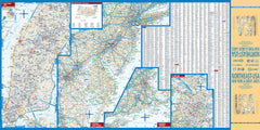 USA North East Borch Folded Laminated Map