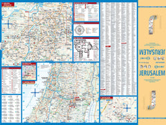 Jerusalem Borch Folded Laminated Map
