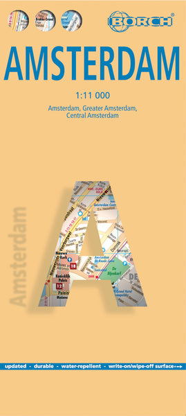 Amsterdam Borch Folded Laminated Map