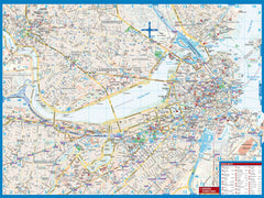 Boston Borch Folded Laminated Map