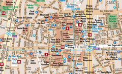 Barcelona  Borch Folded Laminated Map
