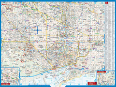 Barcelona  Borch Folded Laminated Map