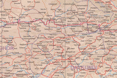Turkmenistan & Afghanistan ITMB Map