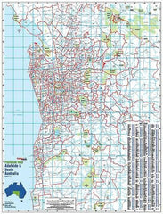 Adelaide Postcode Map 788 x 1036mm Laminated Wall Map