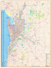Adelaide UBD Map 690 x 1000mm Laminated Wall Map