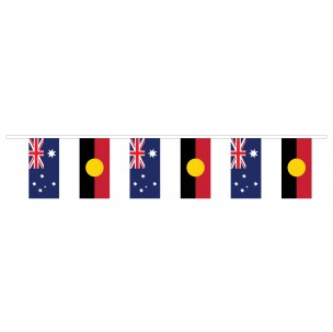 Australian & Aboriginal Flag Bunting 10 meter - Plastic – Carroll & Richardson | Mapworld