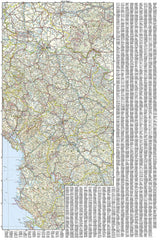 Western Balkans National Geographic Folded Map