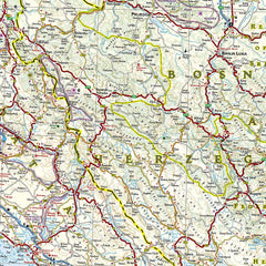 Western Balkans National Geographic Folded Map