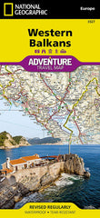 Western Balkans National Geographic Folded Map