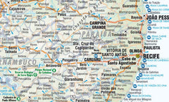 Brazil Borch Folded Laminated Map