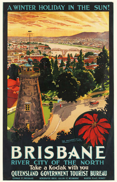 TRAVEL POSTER - Brisbane Vintage Poster