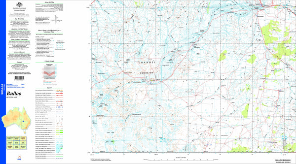 Bulloo SH54-04 Topographic Map 1:250k