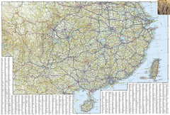 China East National Geographic Folded Map