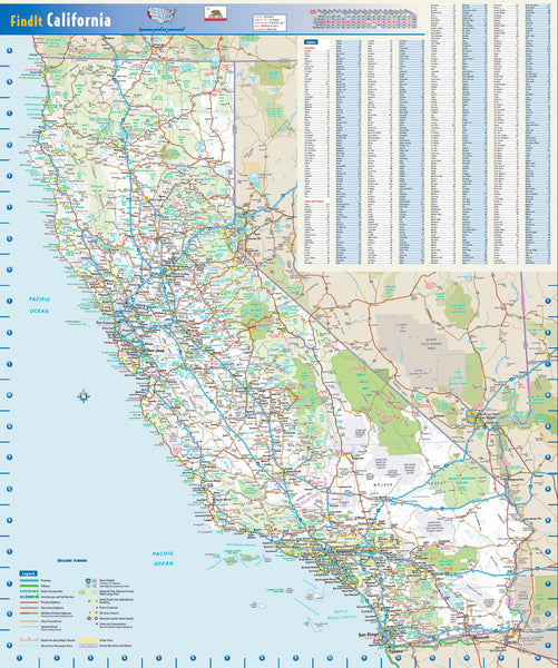 California State Wall Map