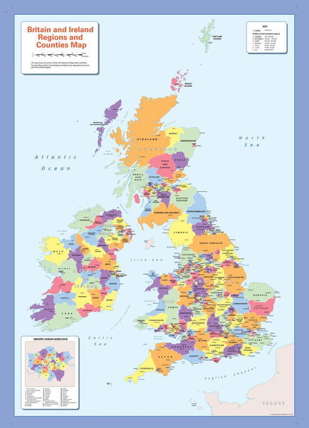Children's Political Map of Britain and Ireland 640 x 910mm