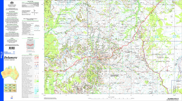 Delamere SD52-16 Topographic Map 1:250k