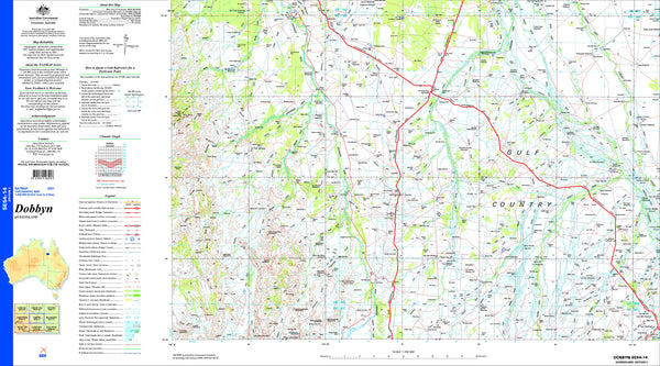 Dobbyn 5E54-14 Topographic Map 1:250k
