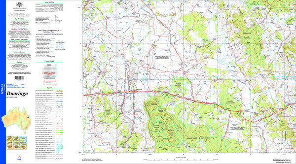 Duaringa SF55-16 Topographic Map 1:250k