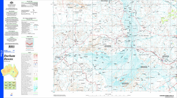 Durham Downs SG54-15 Topographic Map 1:250k