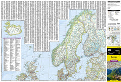 Europe National Geographic Folded Map