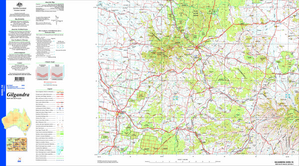 Gilgandra SH55-16 Topographic Map 1:250k