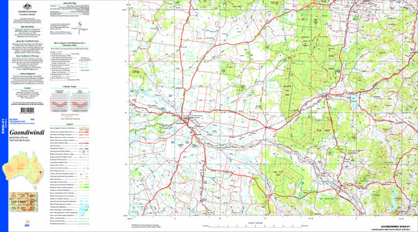 Goondiwindi SH56-01 Topographic Map 1:250k
