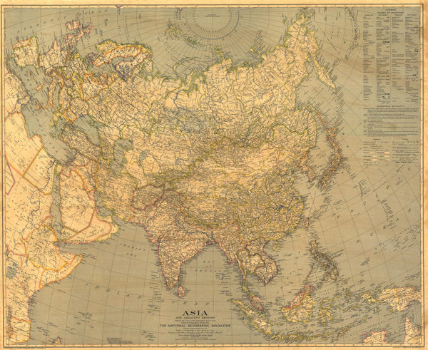 Asia - Published 1933 by National Geographic