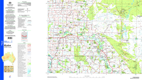 Hyden SI50-04 Topographic Map 1:250k