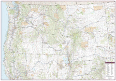 Northwestern United States Wall Map 1325 x 928mm