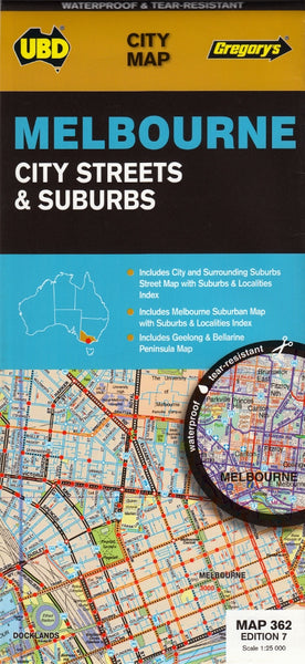 Melbourne City Streets and Suburbs Map UBD 362