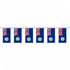 Queensland Flag Bunting 10 meter - Knitted Polyester